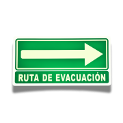 Señalamiento Ruta de Evacuación 20x40 Mate