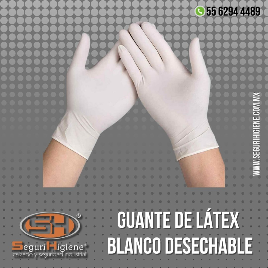 Guante de Látex Blanco Desechable