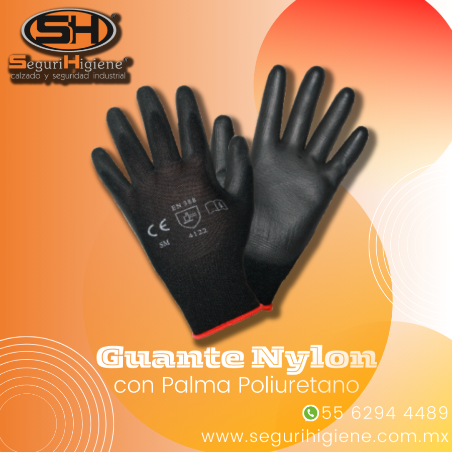 Guante Nylon con Palma Poliuretano