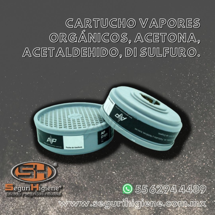 Cartucho Vapores Orgánicos, Acetona, Acetaldehido, Di Sulfuro, etc