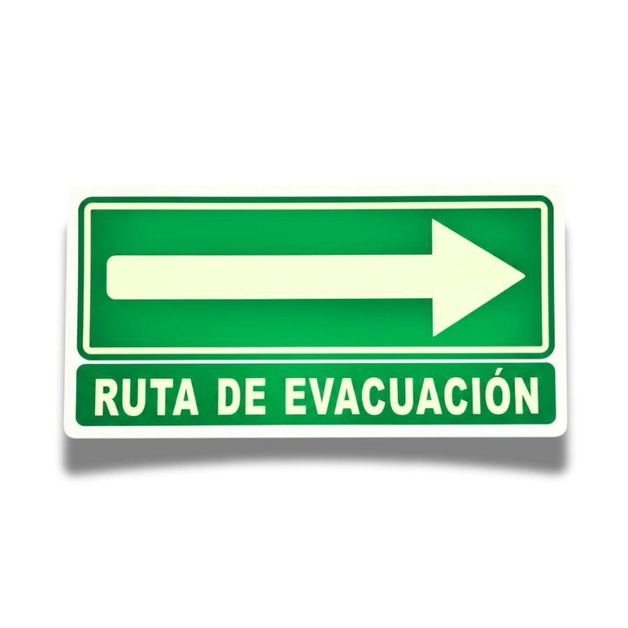 Señalamiento Ruta de Evacuación 20x40 Mate