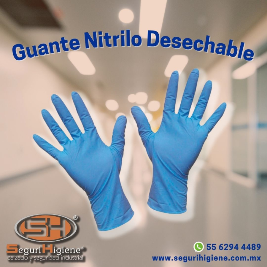 Guante Nitrilo Desechable Azul