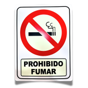 Señalamiento No Fumar Mate 20x25