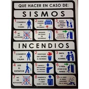 Señalamiento qué Hacer en Caso de Sismos e Incendios