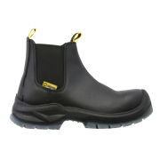 Botín Industrial , Marca Triples Pro, Piel Negro, Modelo 504