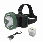 LINTERNA DE CABEZA RECARGABLE TIPO MINERO,