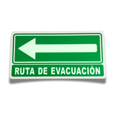 Señalamiento Ruta de Evacuación 20x40 Mate