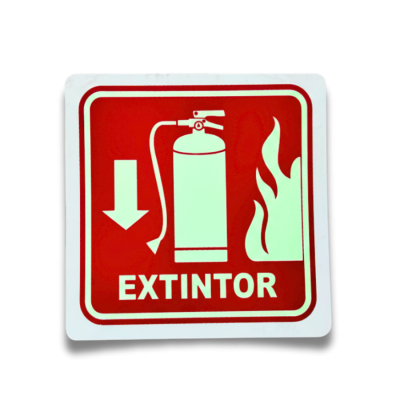 Señalamiento Extintor Fotoluminiscente 40X40