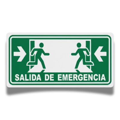 Señalamiento Salida de Emergencia 10x20 Mate