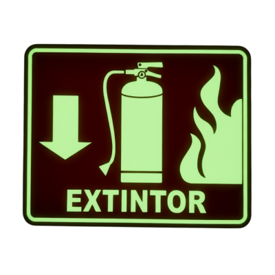 Señalamiento Extintor Fotoluminiscente 15X20