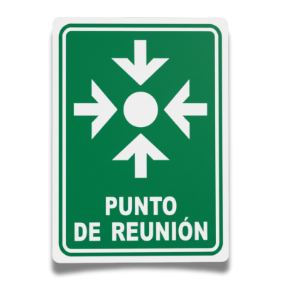 Señal informativa de condiciones seguras 'Punto de Reunión' Mate 20x25
